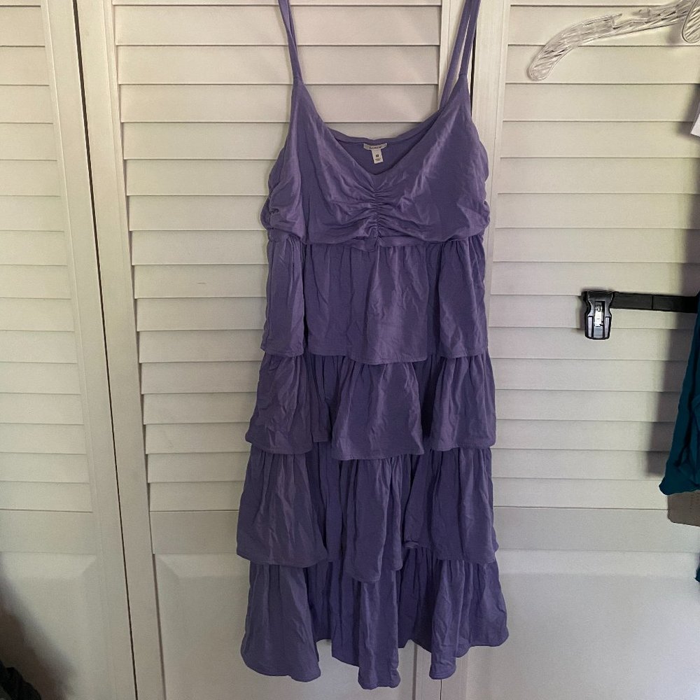 J. Crew medium purple tiered strappy dress